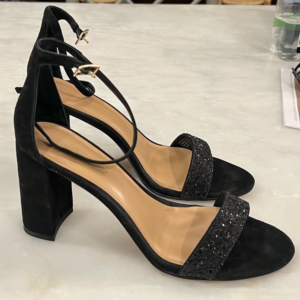 Banana Republic Bare High Heel Block Sparkle Sandal